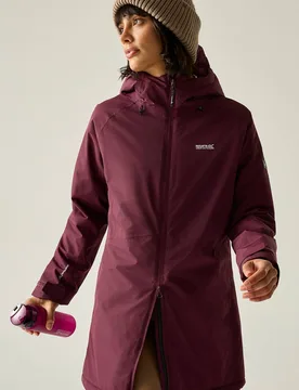 Women's Waterproof Hooded Mabrie Insulated Jacket in Plum Size: 16 - Plum - Size: 16 - Regatta - FashionsVida