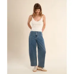 Top de mujer sin manga en punto calado