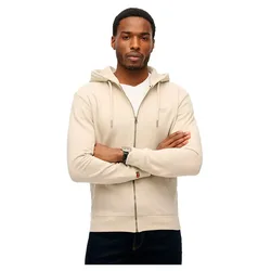 Felpa Con Zip Essential Logo Light Stone Beige S