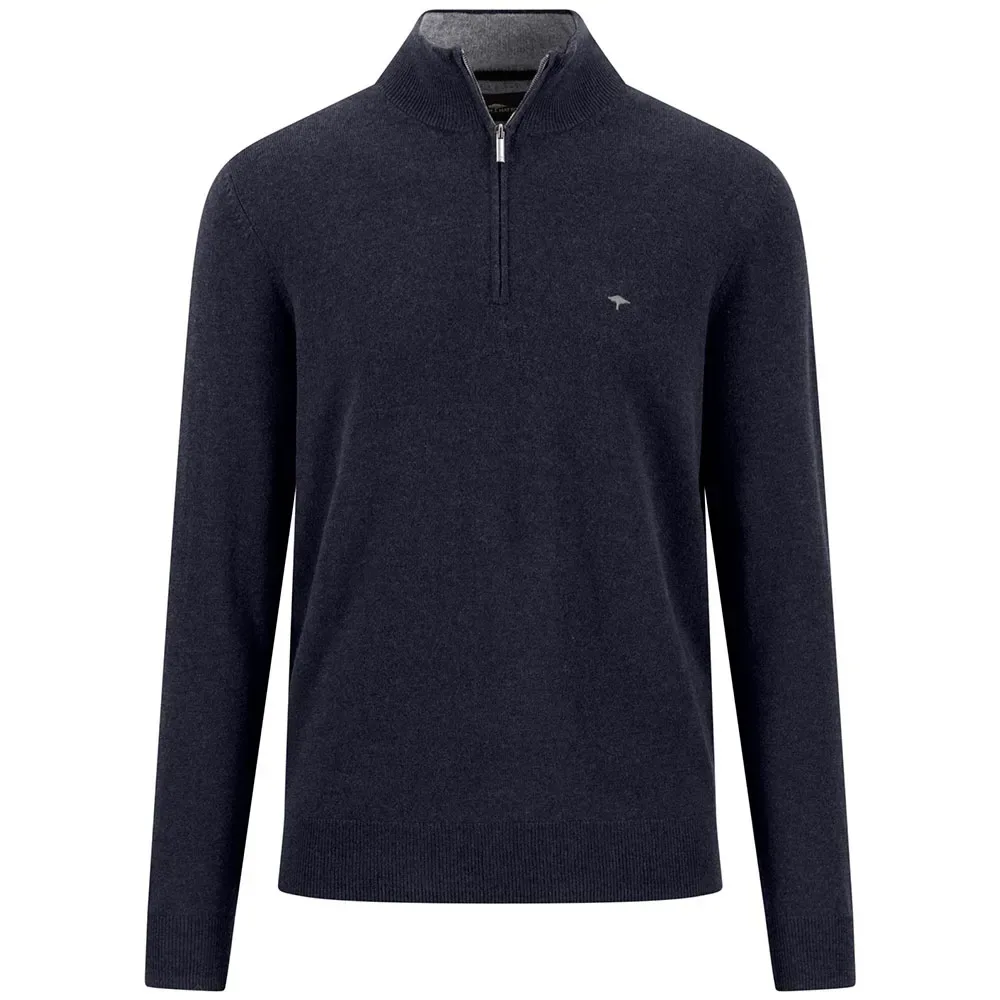 Pull à Demi-zip 1614802 Navy S - Fynch Hatton - FashionsVida