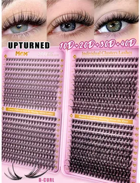 Piezas Pestañas Falsas de Visón Ruso 3D en Racimo, Densidad Mixta 0.07mm 10D-40D, Extensiones de Pestañas Reutilizables de 8-18mm, Amigable para Pr - Shein - FashionsVida