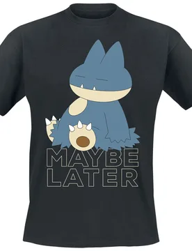 Gaming T-Shirt - Munchlax - Maybe Later - S bis XXL - für Männer - Größe M - schwarz - EMP exklusives Merchandise! - Männer - male - Pokémon - FashionsVida