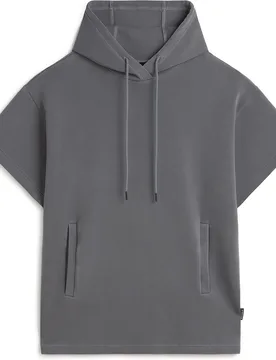 Sudadera con capucha de hombre oversize de manga corta - Ecoalf - FashionsVida