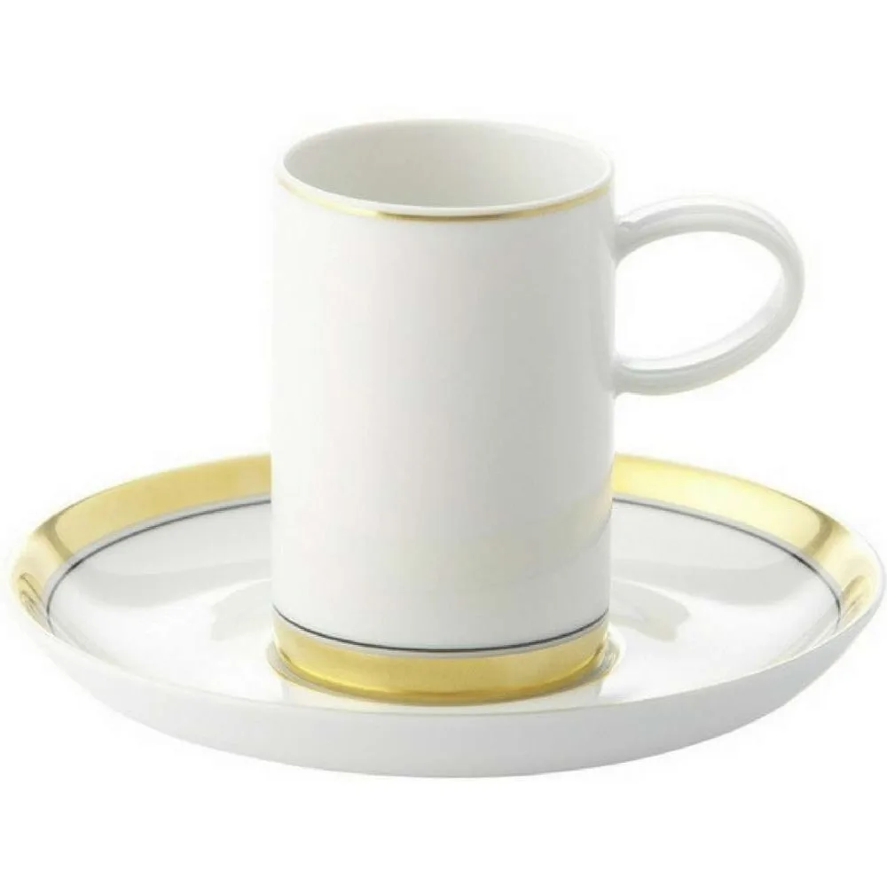 Taza de café con plato Domo Gold - Vista Alegre - FashionsVida