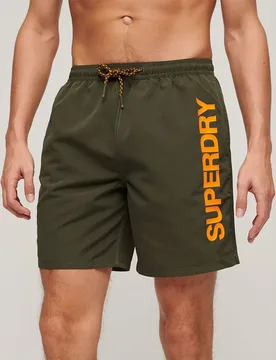 Short De Bain Sport Graphic 17´´ Army Khaki S - Superdry - FashionsVida