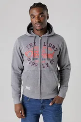 Mens Cotton Blend Zip-Through Hoody
