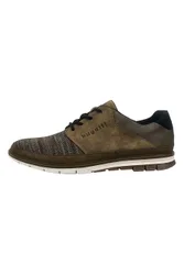 Scarpe beige scuro stringate con inserto in tessuto 3359250869005200 40