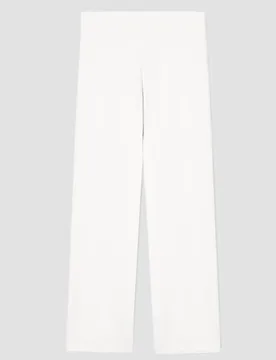 Pantalone a gamba larga donna bianco - EA7 - FashionsVida