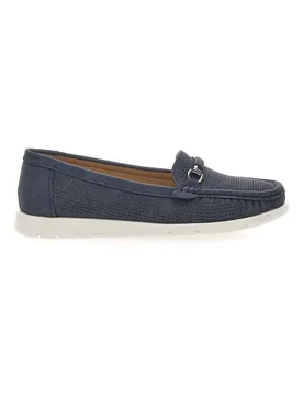 Mocassini Navy con Suola a Contrasto MINA1190 38 - MIO TEMPO - FashionsVida