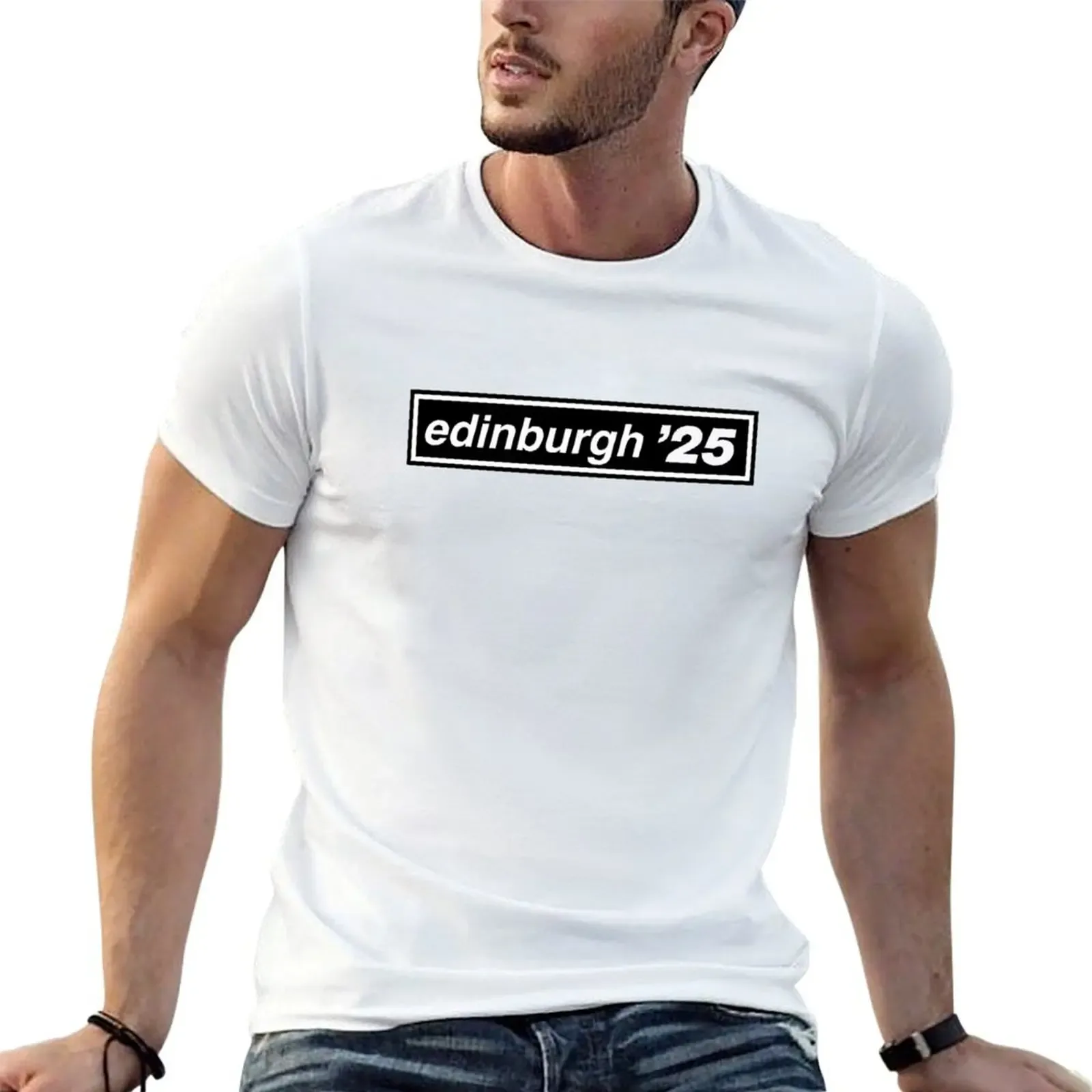 Edinburgh '25 T-Shirt Basic Solid Color Short Sleeve T-Shirt - Aliexpress - FashionsVida