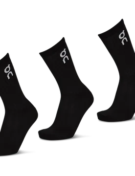 Logo Sock Crew Unisex Socks - Black - Size 4.5 - 6 - Cott - Black - Size: 4.5 - 6 - On - FashionsVida