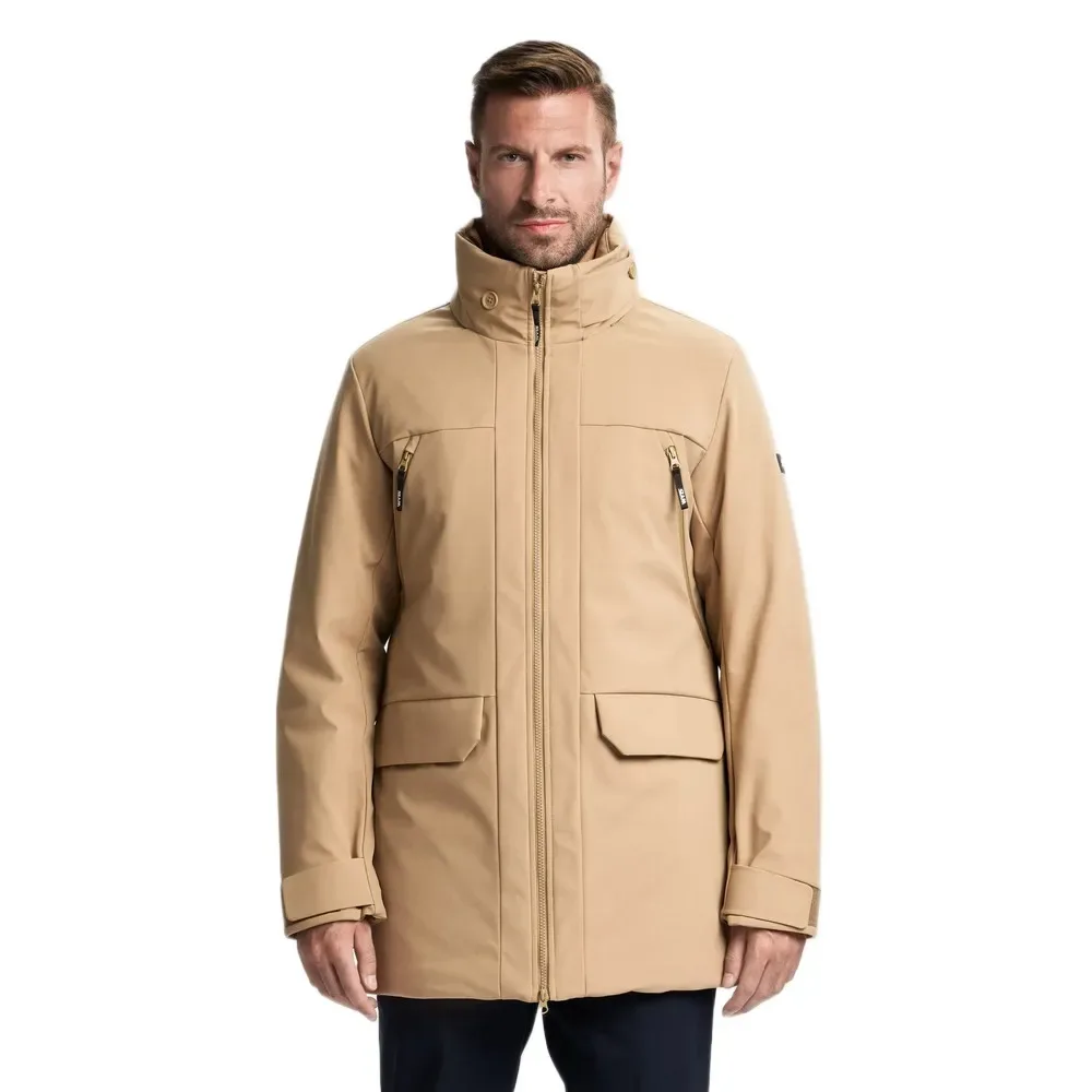 Slam Altura Coat Teak Brown M Men - SLAM - FashionsVida