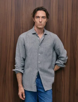 Camisa de lino de hombre - Emidio Tucci - FashionsVida