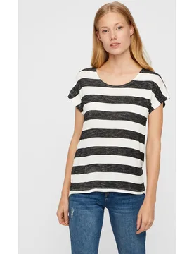 Camiseta de mujer manga corta cuello redondo - Vero Moda - FashionsVida