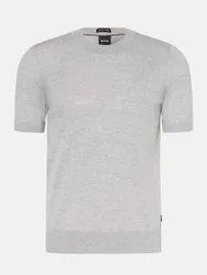 Boss Black Kurzarm-Pullover Grau L