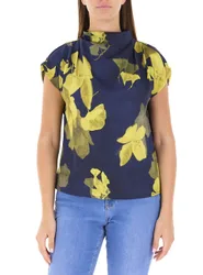 Blusa in fantasia BLU NAVY XS