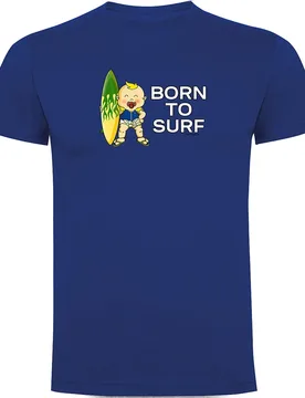 T-shirt à Manches Courtes Born To Surf Royal Blue M - Kruskis - FashionsVida