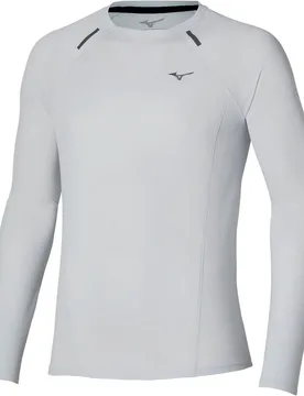 Active daw camiseta técnica manga larga hombre Gris - Mizuno - FashionsVida