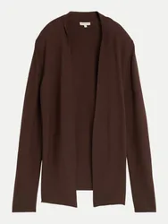 Offene Strickjacke Braun L