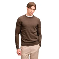 Maglione Essential Lightweigt Wool Blend Jumper Biscuit Brown Marl L