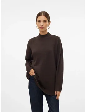 Maglione A Collo Alto Plaza Chocolate Torte / Melange L - Vero moda - FashionsVida