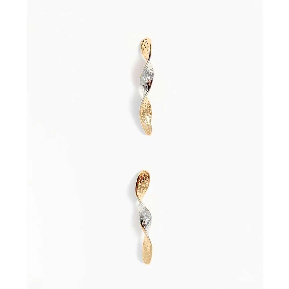 Pendientes remolino bicolor - Sfera - FashionsVida