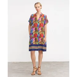Vestido corto de manga corta