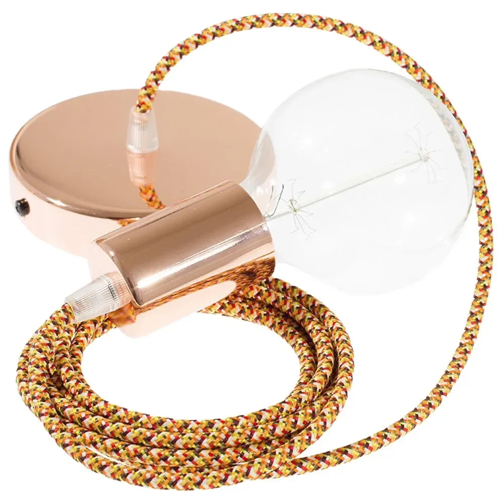 Cables Suspension Luminaire Rx01 Pixel 1 M Orange / Copper One Size - Creative - FashionsVida