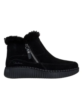 Stivaletti neri in pelle scamosciata con zip laterale Wilshire Blvd Fresh Zip 36 - Skechers - FashionsVida
