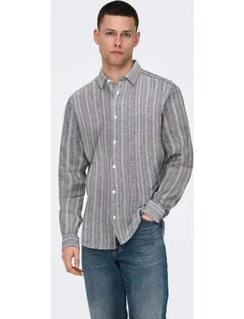 Only & Sons - Camisa de hombre manga larga de lino - Only & Sons - FashionsVida