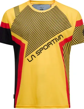 T-shirt de running léger et respirant - Flow T-Shirt M Black/Yellow - Taille XL - Jaune - La Sportiva - FashionsVida