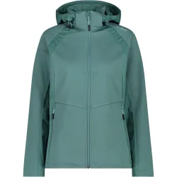 Woman jacket zip hood chaqueta softshell mujer Verde (48)