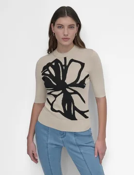 Jersey con estampado abstracto - DKNY - FashionsVida
