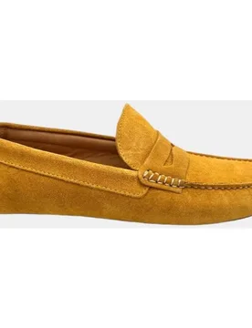 Mocasines con antifaz de hombre de piel serraje - Castellano - FashionsVida
