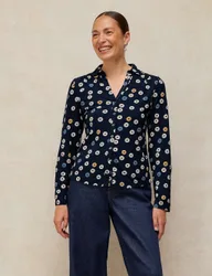 Jersey Printed Shirt Navy Mix female