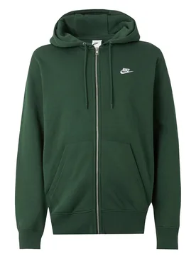 Club Full-Zip Fleece Hoodie Dark Green / White L Herren - Nike - FashionsVida