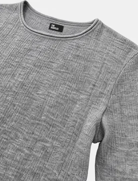 Camiseta de mujer con mezcla de lana y cuello redondo - The Kooples - FashionsVida