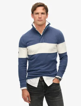 Superdry Men's Classic Rugby Halbzip-oberteil Marineblau - Größe: XL - 79.99 - FashionsVida