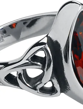 Gothic Ring - Celtic Red - für Damen - silberfarben - Frauen - female - etNox hard and heavy - FashionsVida