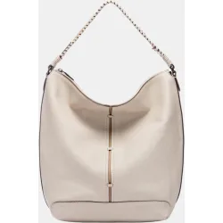 Bolso de hombro en piel con asa trenzada