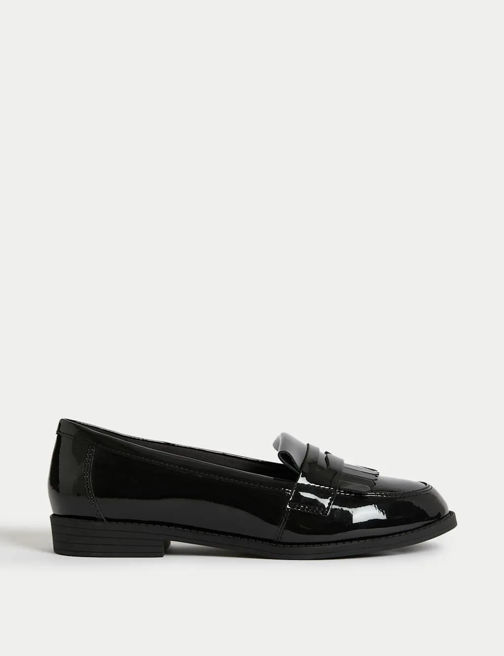 Kids' Leather School Shoes (13 Small - 7 Large) Black Female - M&S - FashionsVida