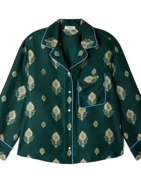 Camisa de mujer pijama estampada paisley de manga larga - sandro - FashionsVida