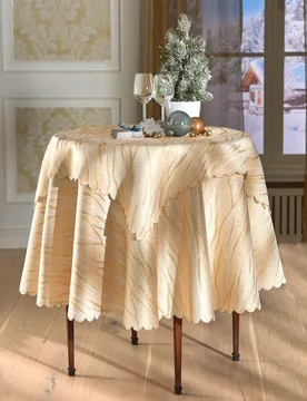 Schäfer Tischdecke "Goldtraum" rund, Ø 160 cm - Schafer - FashionsVida