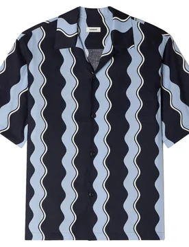 Camisa de hombre de lino con estampado - sandro - FashionsVida