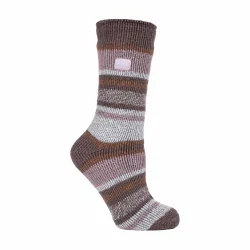 Womens Ladies 2.3 Tog Luxury Thick Thermal Socks For Winter - Blue Multi - Size Uk 4-8