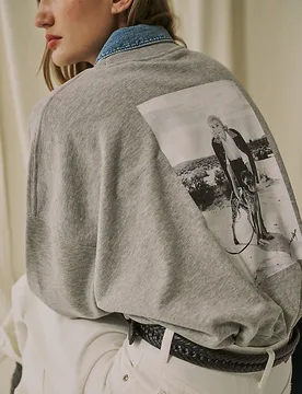 X Marilyn Monroe Crew Sweatshirt Mid Grey Mele Größe XL female - Lee - FashionsVida