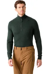 Afton knitted 1/2 zip jersey hombre Verde (XL)