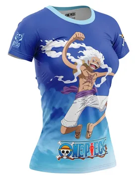 Maglietta A Maniche Corte One Piece Egghead Luffy And The Crew Blue XS - OTSO - FashionsVida