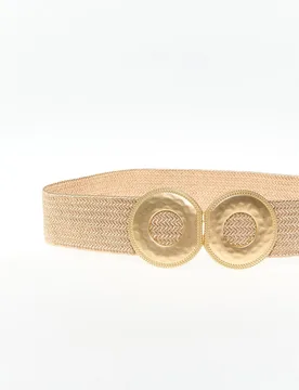 Cinturón elástico aplique oro - Sfera - FashionsVida