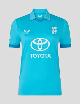 England Cricket Women's 26/27 Odi Pro Short Sleeve Shirt BLUE 10 female - Castore - FashionsVida